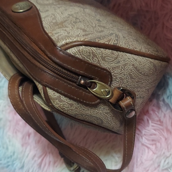 LIZ🔺️CLAIBORNE Vintage "Set" of 1989 Paisley Bag, w/ 1988 L🔺️C Wallet & Keyfob - Picture 10 of 11